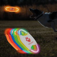 Disco volador con luz para perro