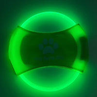 Disco volador con luz LED · Verde
