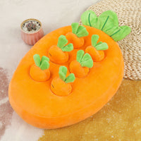 Huerto de peluche: juguete de olfato · Zanahorias
