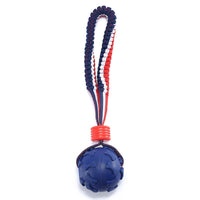 Pelota con cuerda para perro