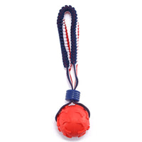 Pelota mordedor con cuerda · Hueso rojo